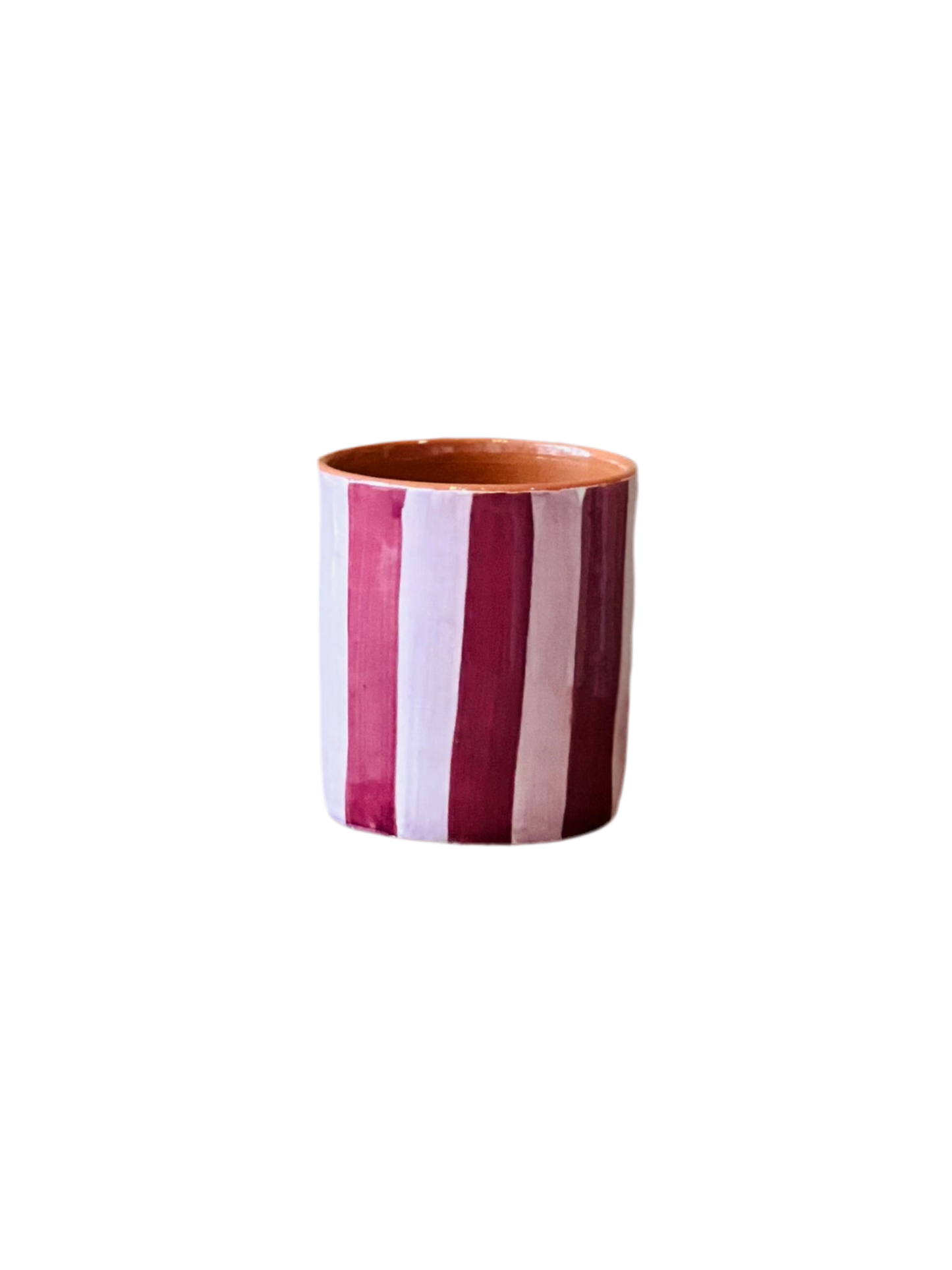 Koffiekopje STRIPE roze - 150ml