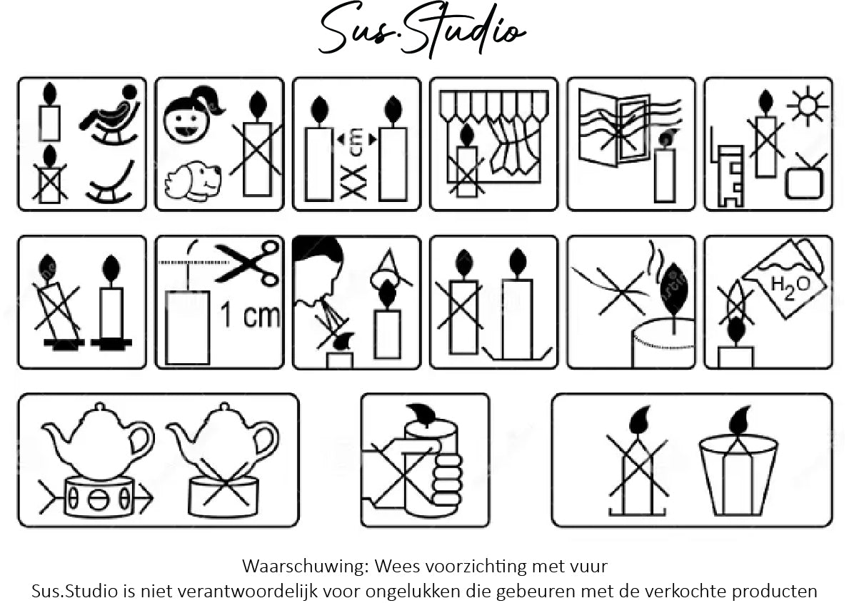 Kerstboom kaars wit - Maat S