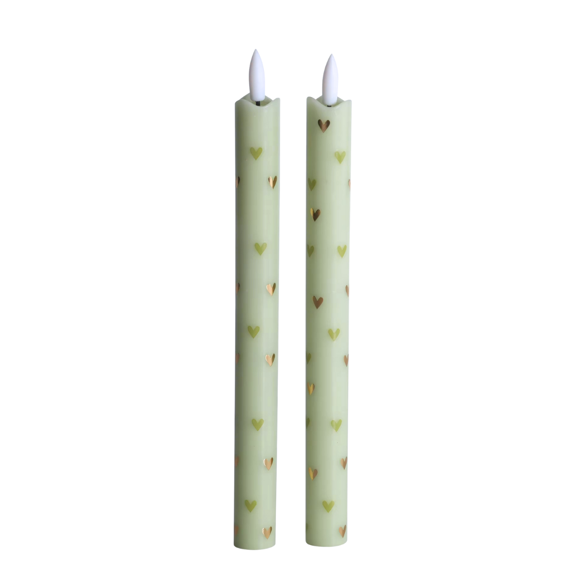 Sus.Studio LED kaars groen met hartjes 4