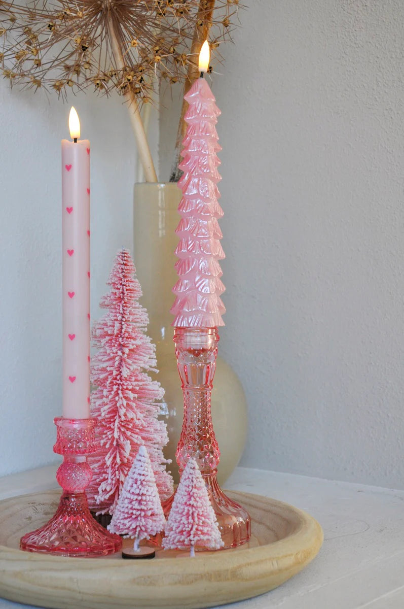 Sus.Studio LED kaars roze kerstboom