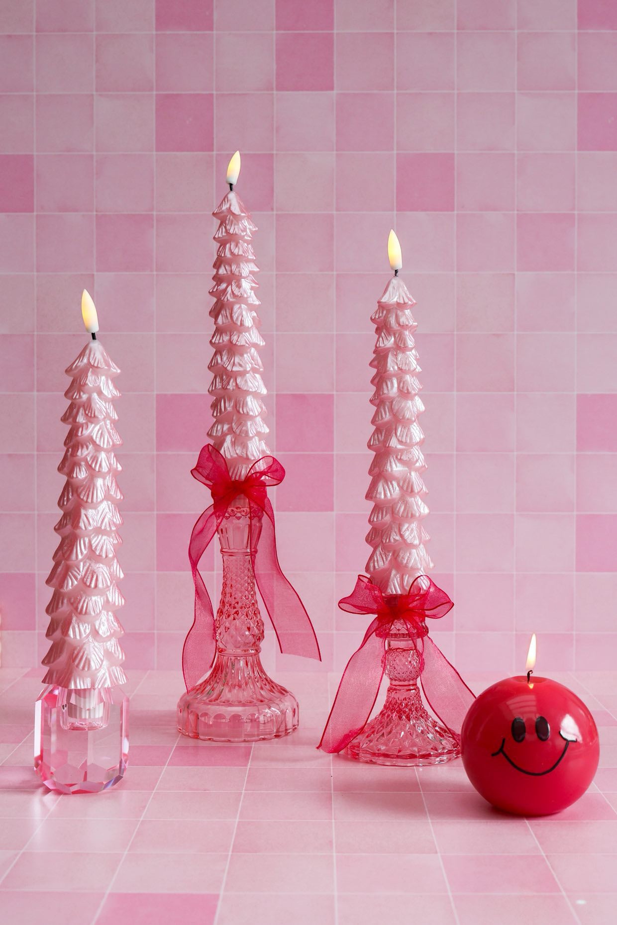 Sus.Studio LED kaars roze kerstboom 2