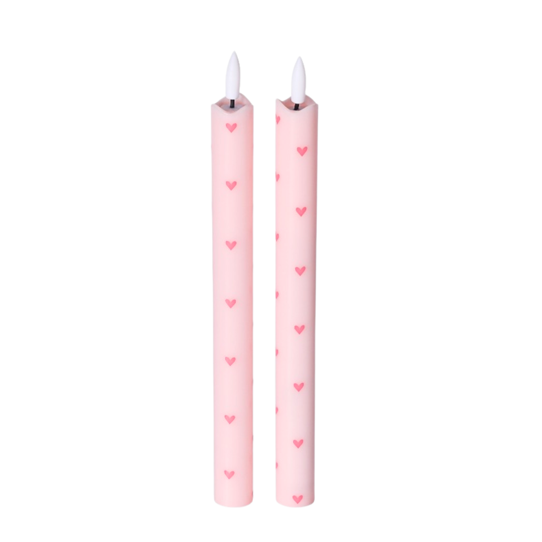 Sus.Studio LED kaars roze met hartjes 1