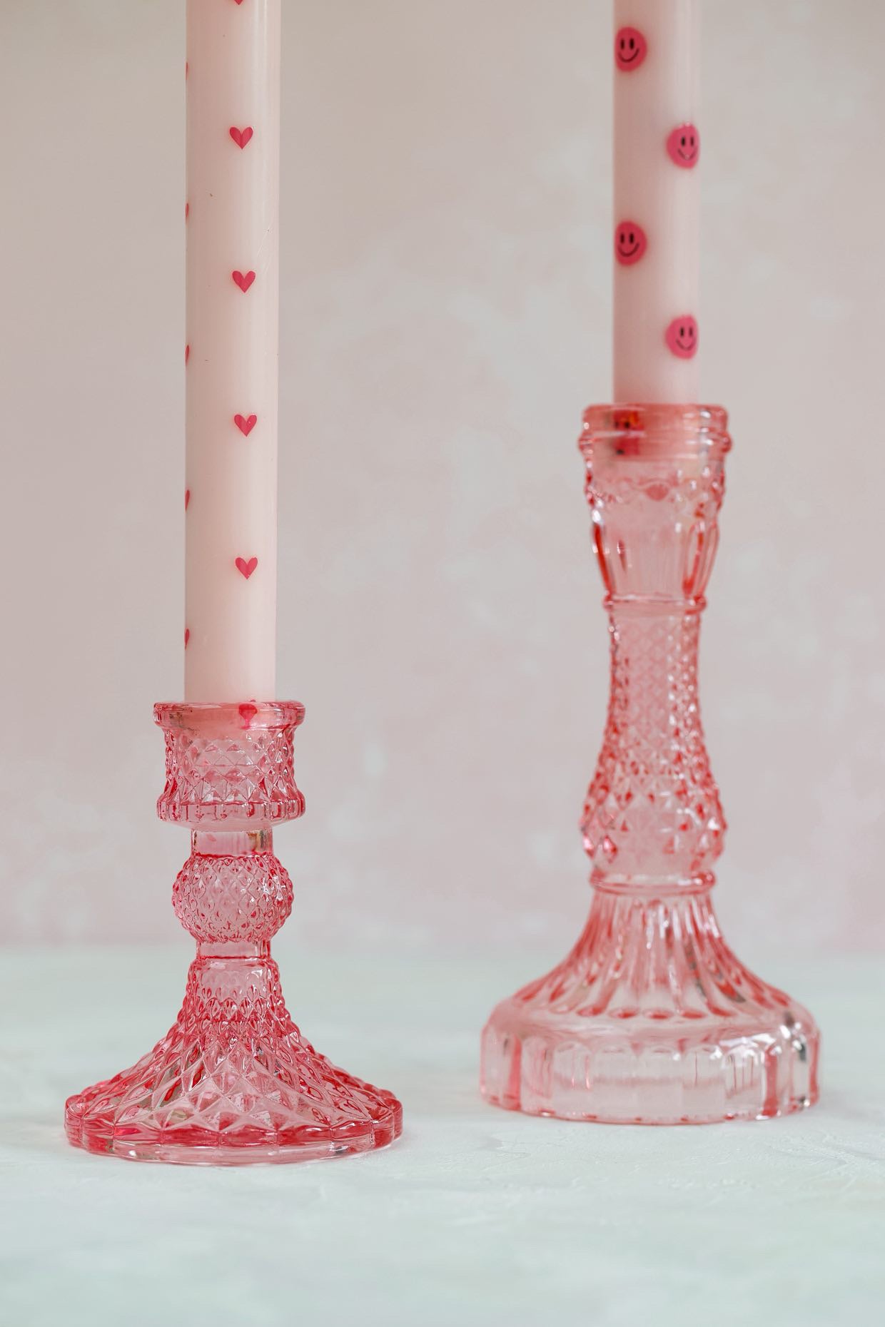 Sus.Studio LED kaars roze met hartjes 3