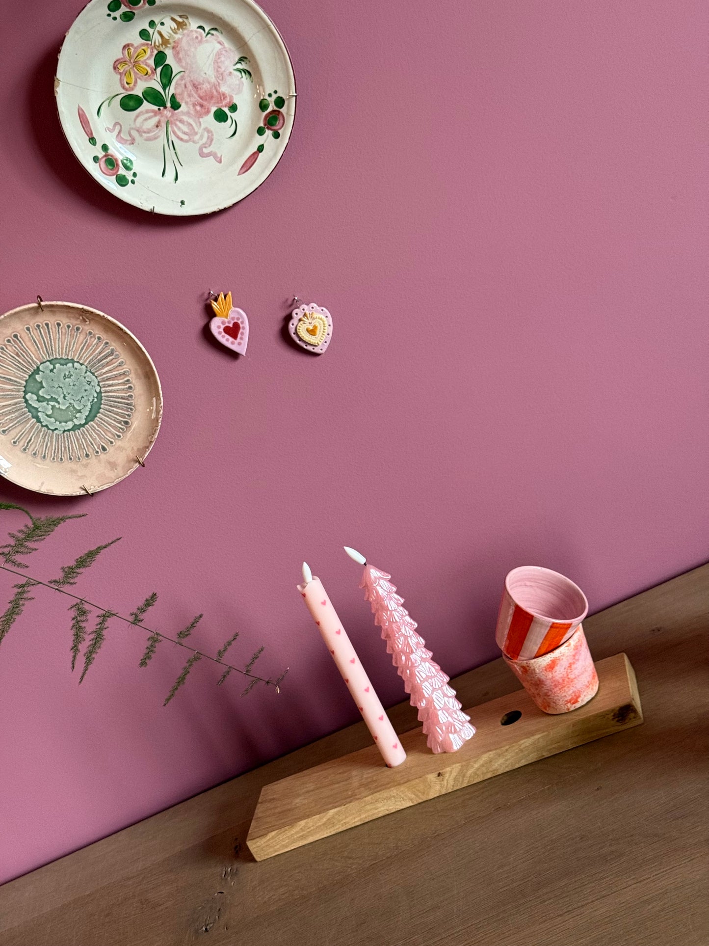 Sus.Studio LED kaarsen roze met koffiekopjes 1
