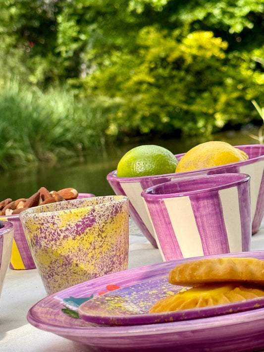 Sus.Studio handgemaakt servies uit Portugal paars 11