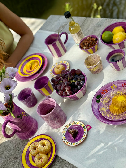 Sus.Studio handgemaakt servies uit Portugal paars 13