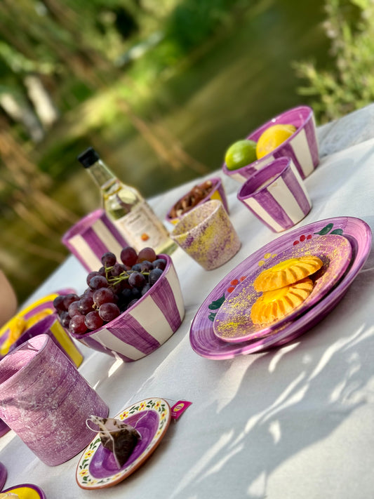 Sus.Studio handgemaakt servies uit Portugal paars 17