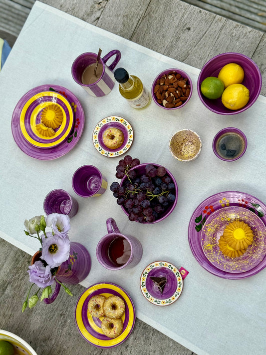 Sus.Studio handgemaakt servies uit Portugal paars 2