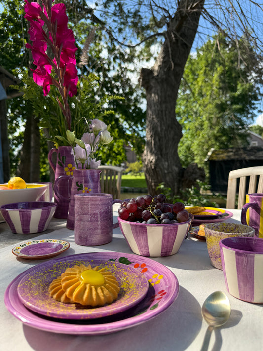 Sus.Studio handgemaakt servies uit Portugal paars 30