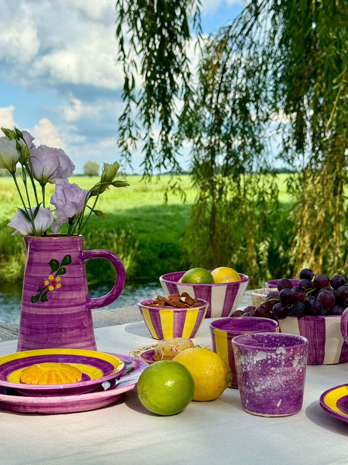 Sus.Studio handgemaakt servies uit Portugal paars 4