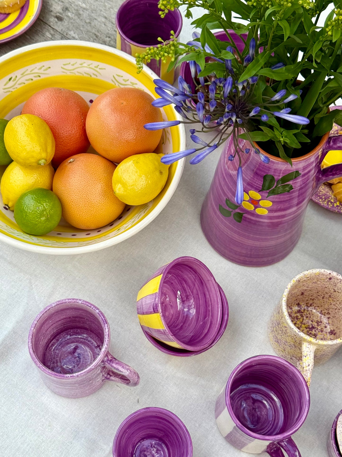 Sus.Studio handgemaakt servies uit Portugal paars 5