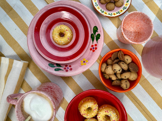 Sus.Studio handgemaakt servies uit Portugal roze 21