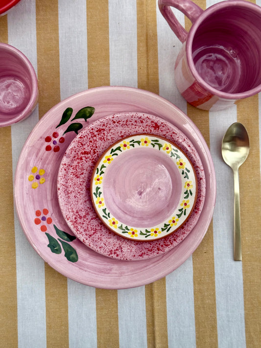 Sus.Studio handgemaakt servies uit Portugal roze 23