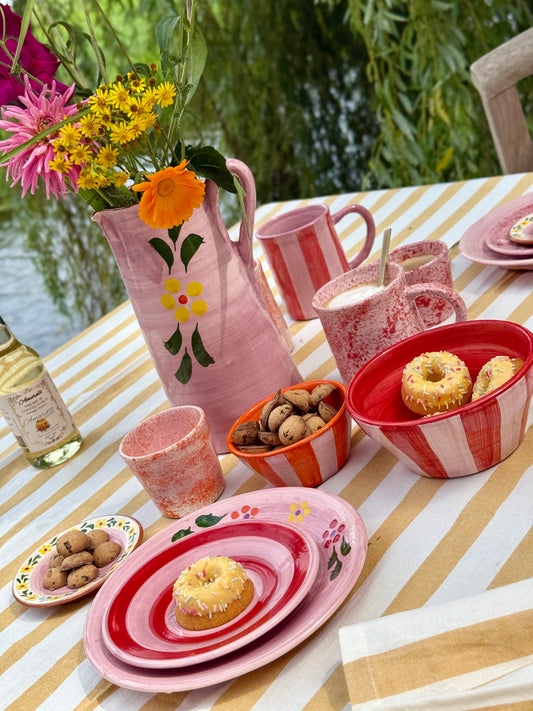 Sus.Studio handgemaakt servies uit Portugal roze 26