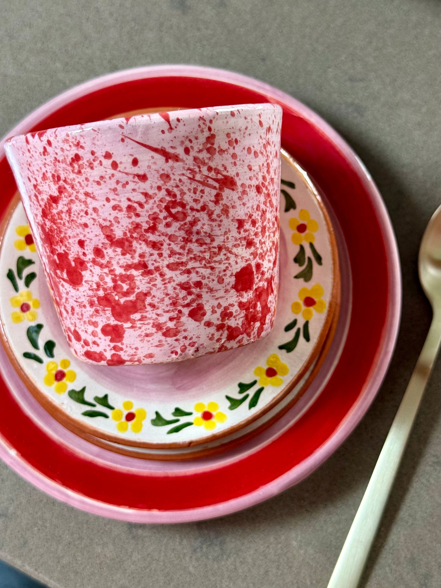Sus.Studio handgemaakt servies uit Portugal roze 32