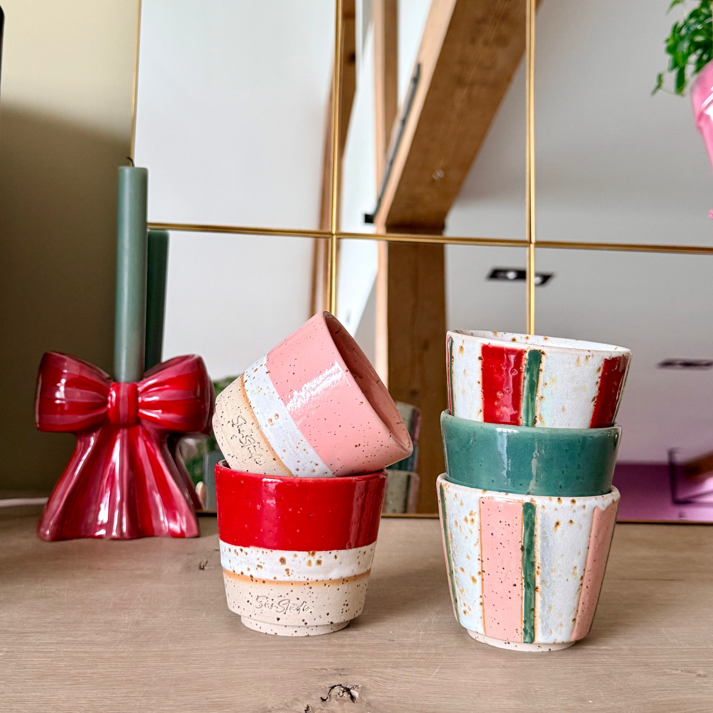 Sus.Studio koffiemok rood zonder oor 1