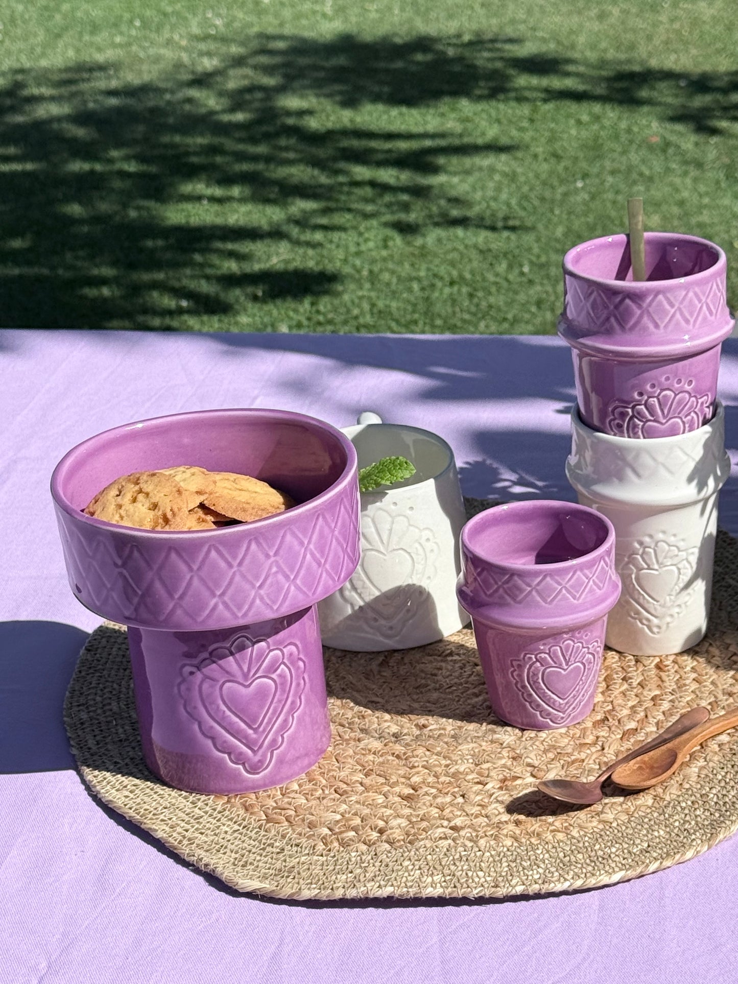 Sus.Studio marokkaans keramiek roze wit terracotta paars lila50