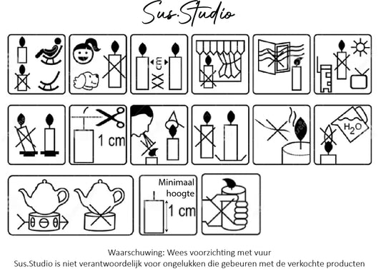 Set Kaarsen OCEAN - 2 stuks