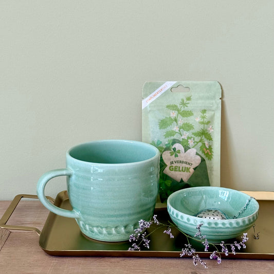 thee cadeauset groen geluk