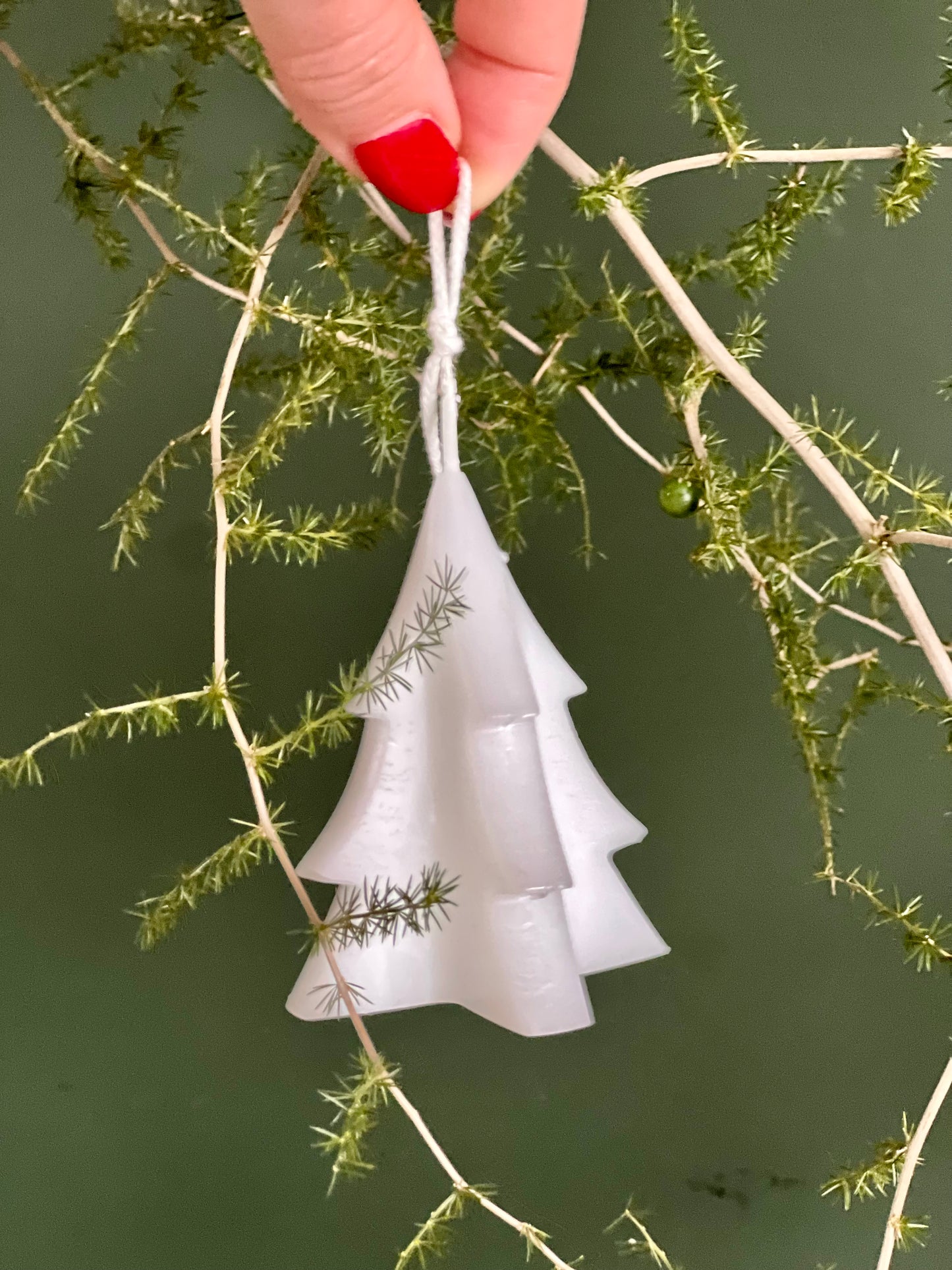 Kerstboom kaars wit - Maat S