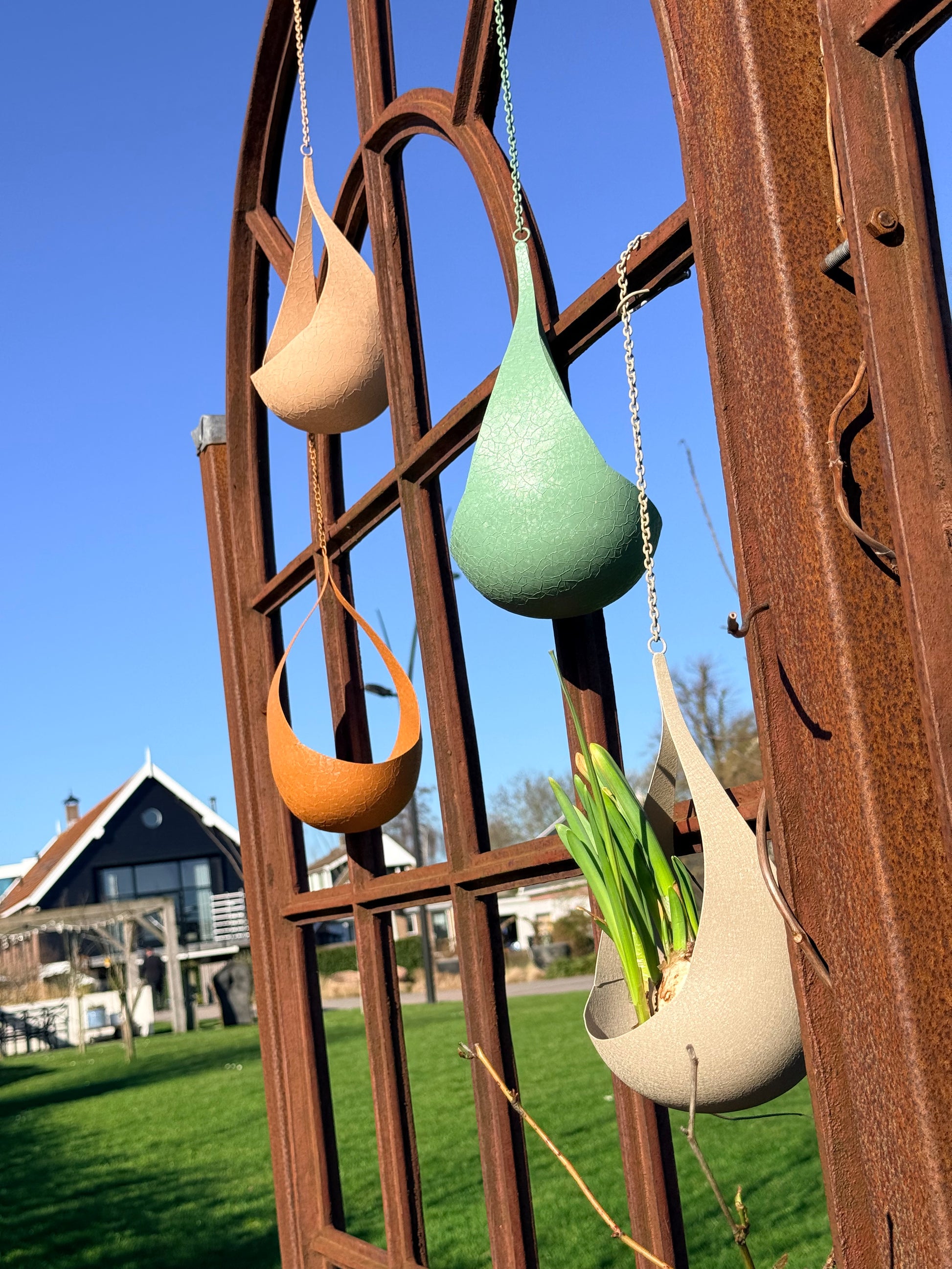 Hanger metaal druppel diverse kleuren 1