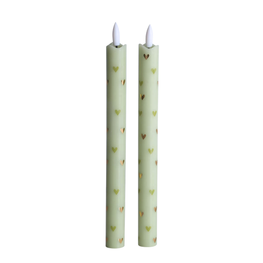 Sus.Studio LED kaars groen met hartjes 4