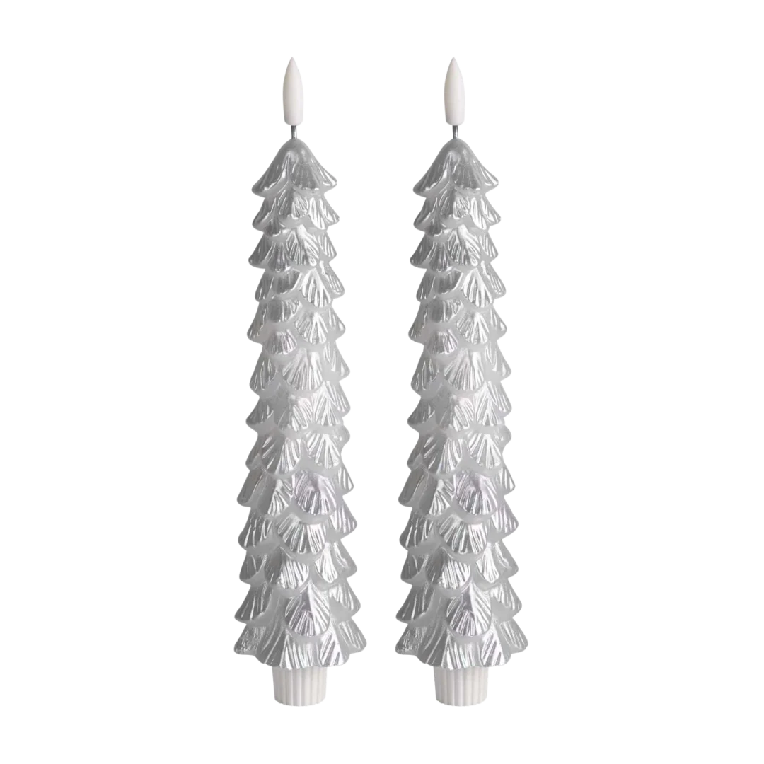 Sus.Studio LED kaars kerstboom zilver