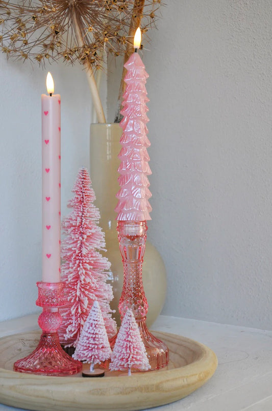 Sus.Studio LED kaars roze kerstboom