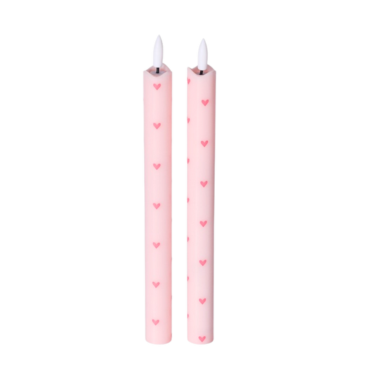 Sus.Studio LED kaars roze met hartjes 1