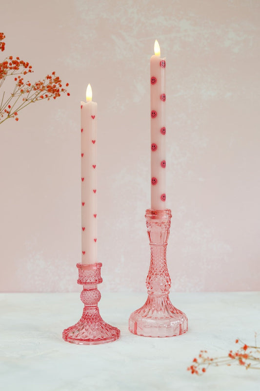 Sus.Studio LED kaars roze met hartjes 2