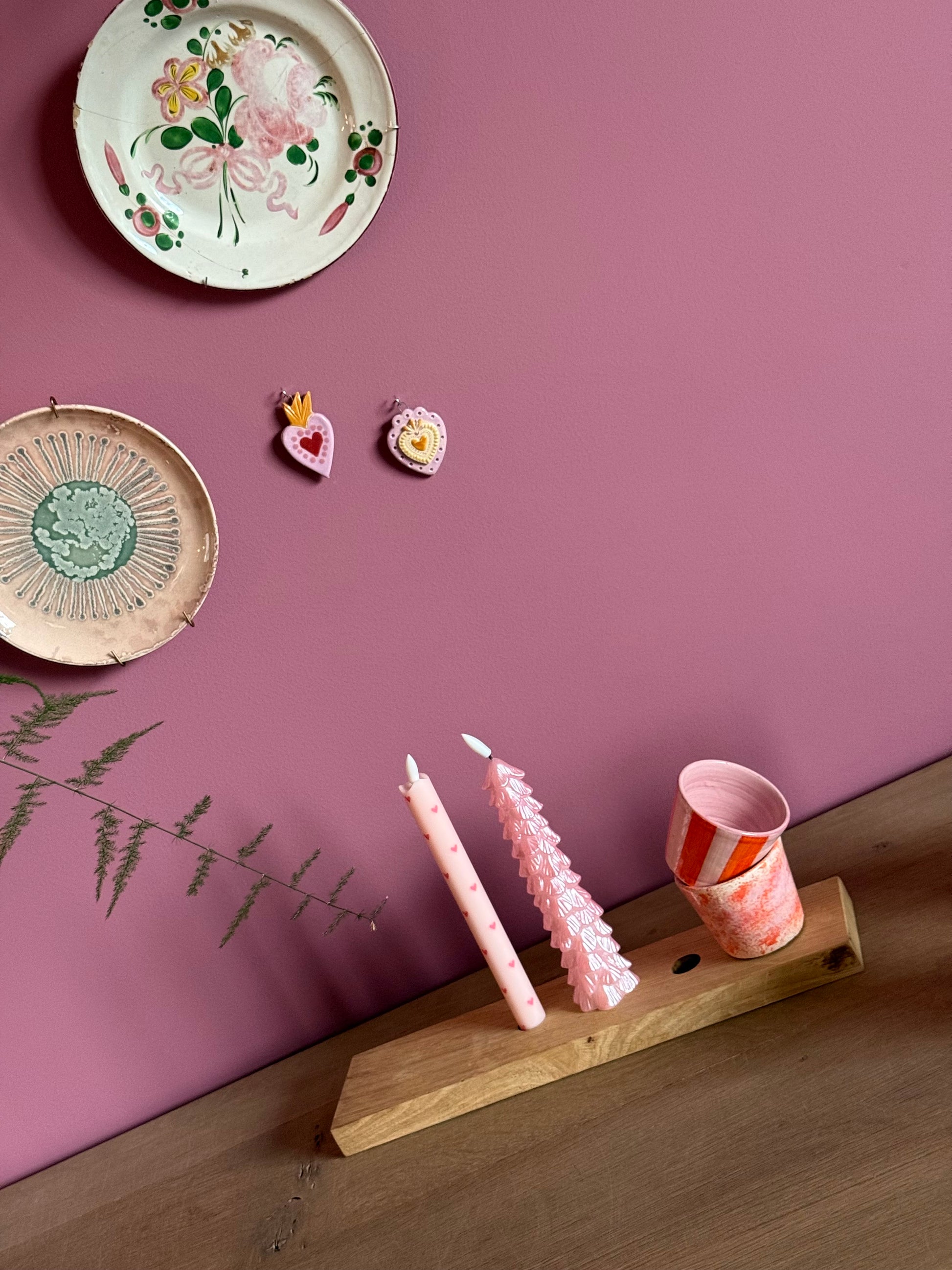 Sus.Studio LED kaarsen roze met koffiekopjes 1