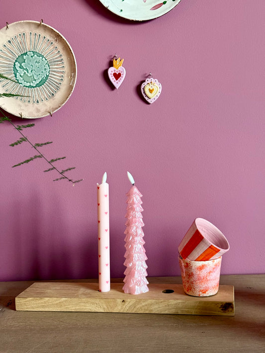 Sus.Studio LED kaarsen roze met koffiekopjes 3