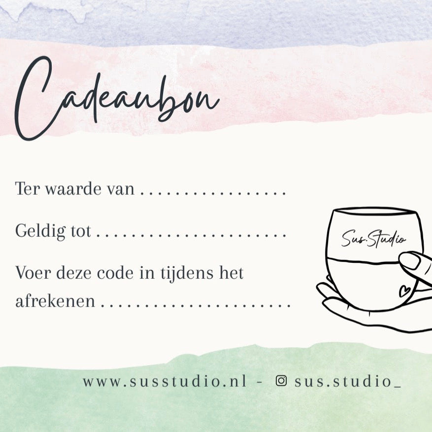 Sus.Studio cadeaubon achterkant