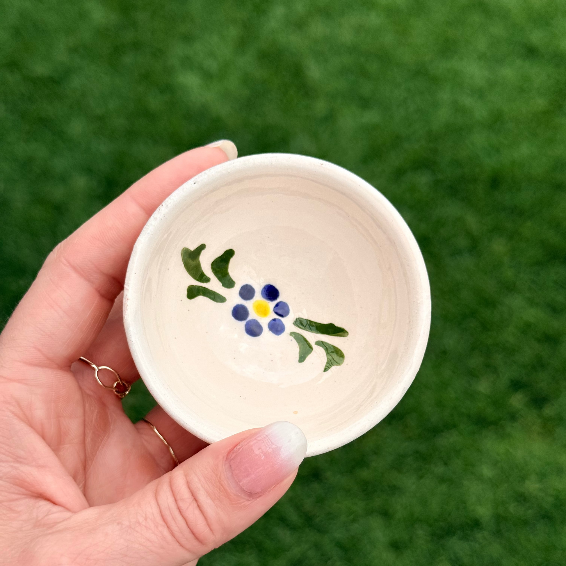 Sus.Studio gekleurd keramiek servies blauw geel wit streep spetter125