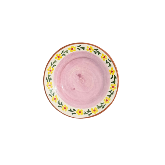 Sus.Studio handgemaakt servies uit Portugal bordje roze bloem 1