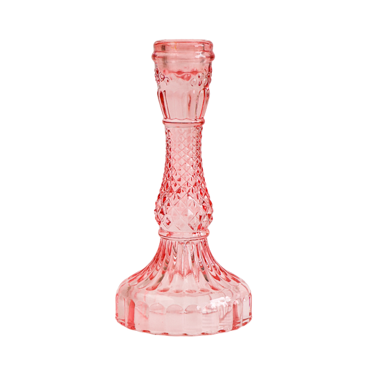 Sus.Studio kandelaar glas roze