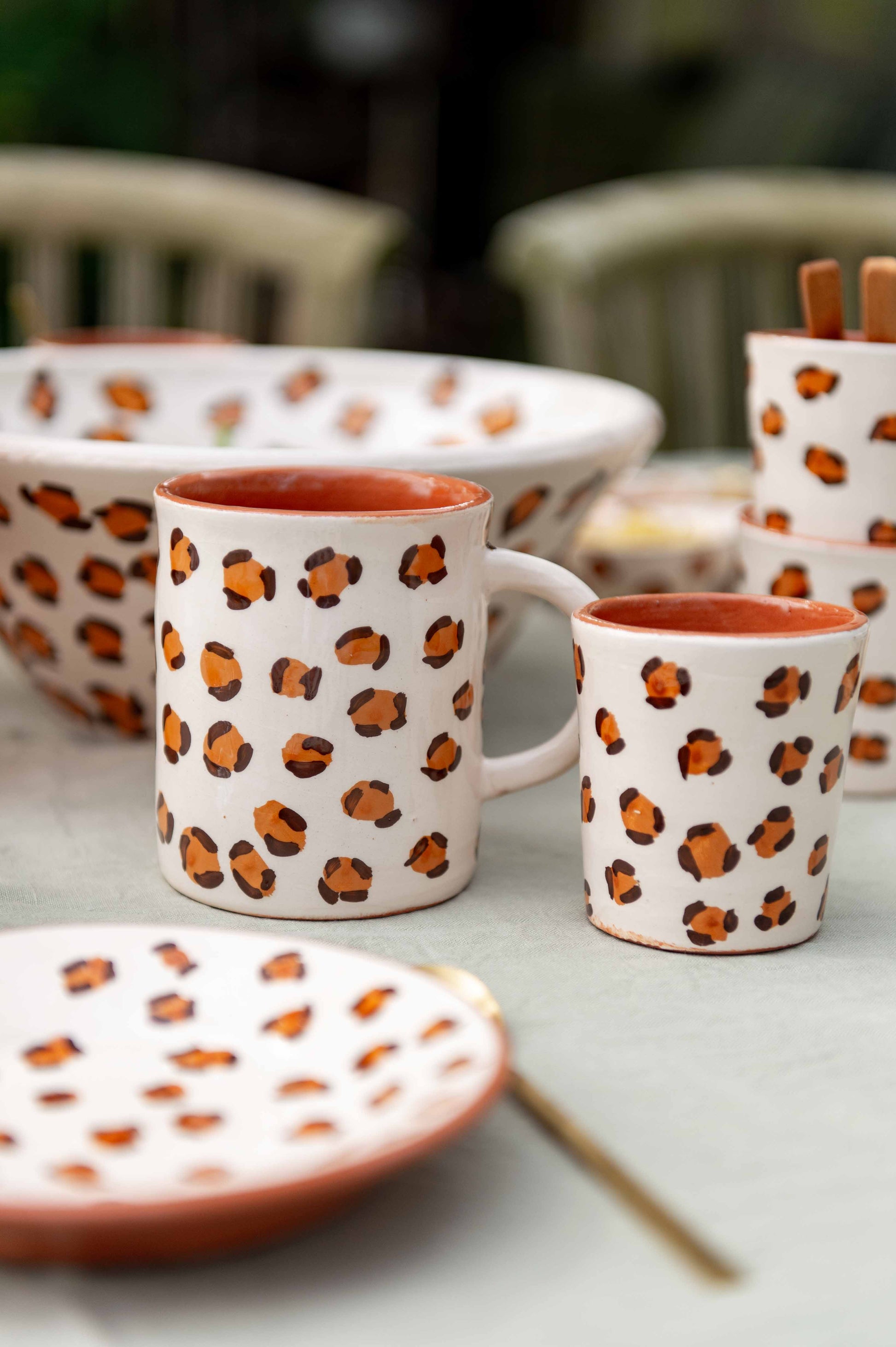 Sus.Studio keramiek servies luipaard panter print LEO54