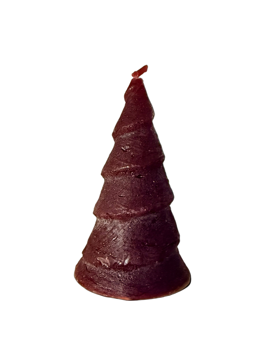 Kerstboom kaars Burgundy