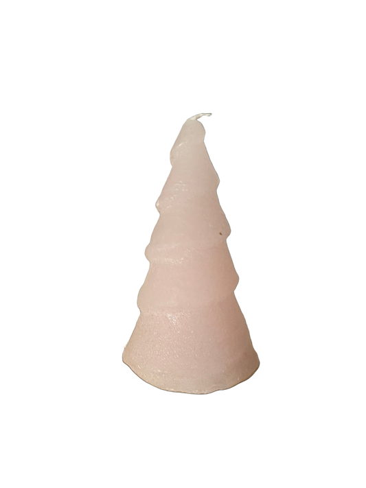 Kerstboom kaars Nude/ lichtroze