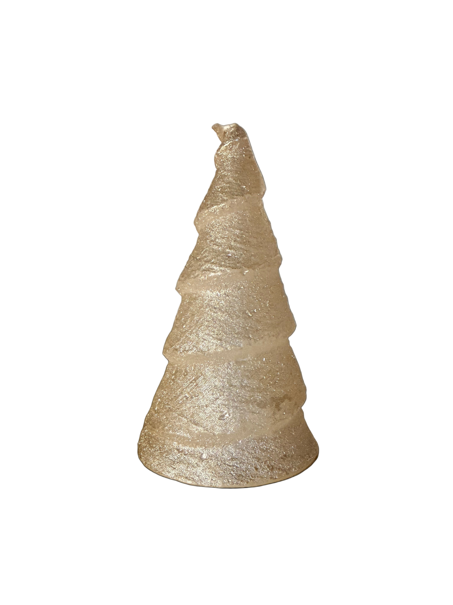 Kerstboom kaars zilver/ brons