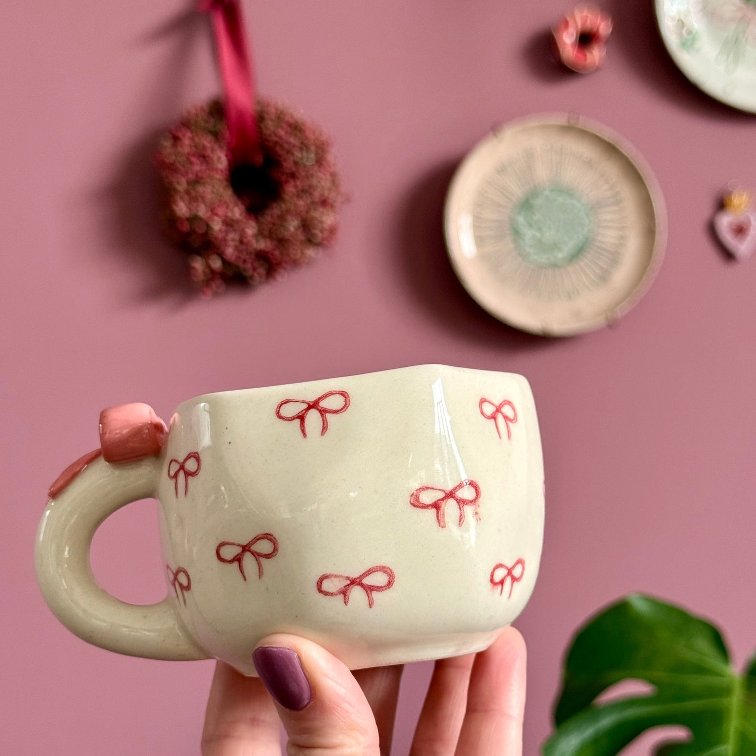 Sus.Studio koffiemokje roze strik 2