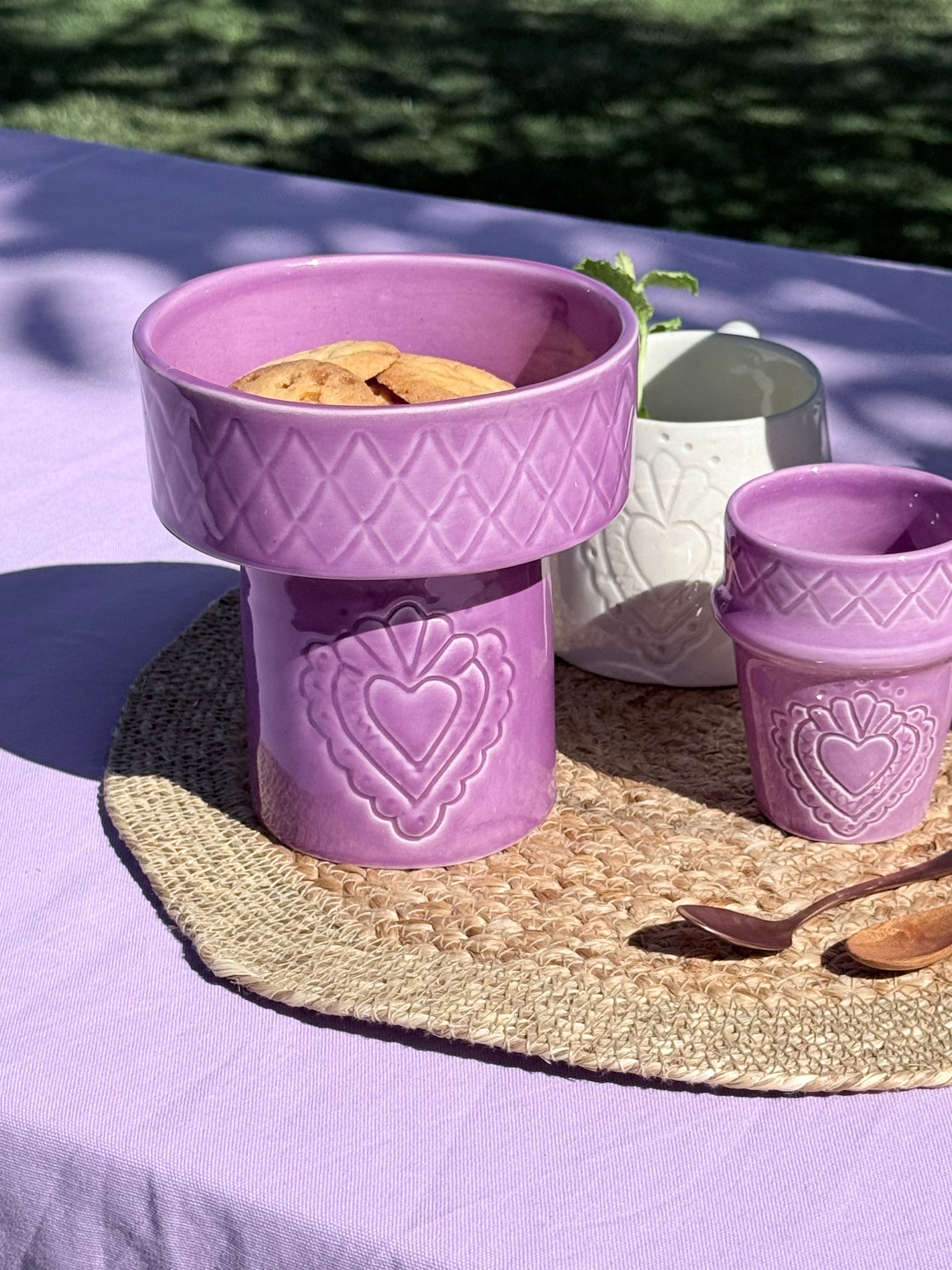 Sus.Studio marokkaans keramiek roze wit terracotta paars lila101