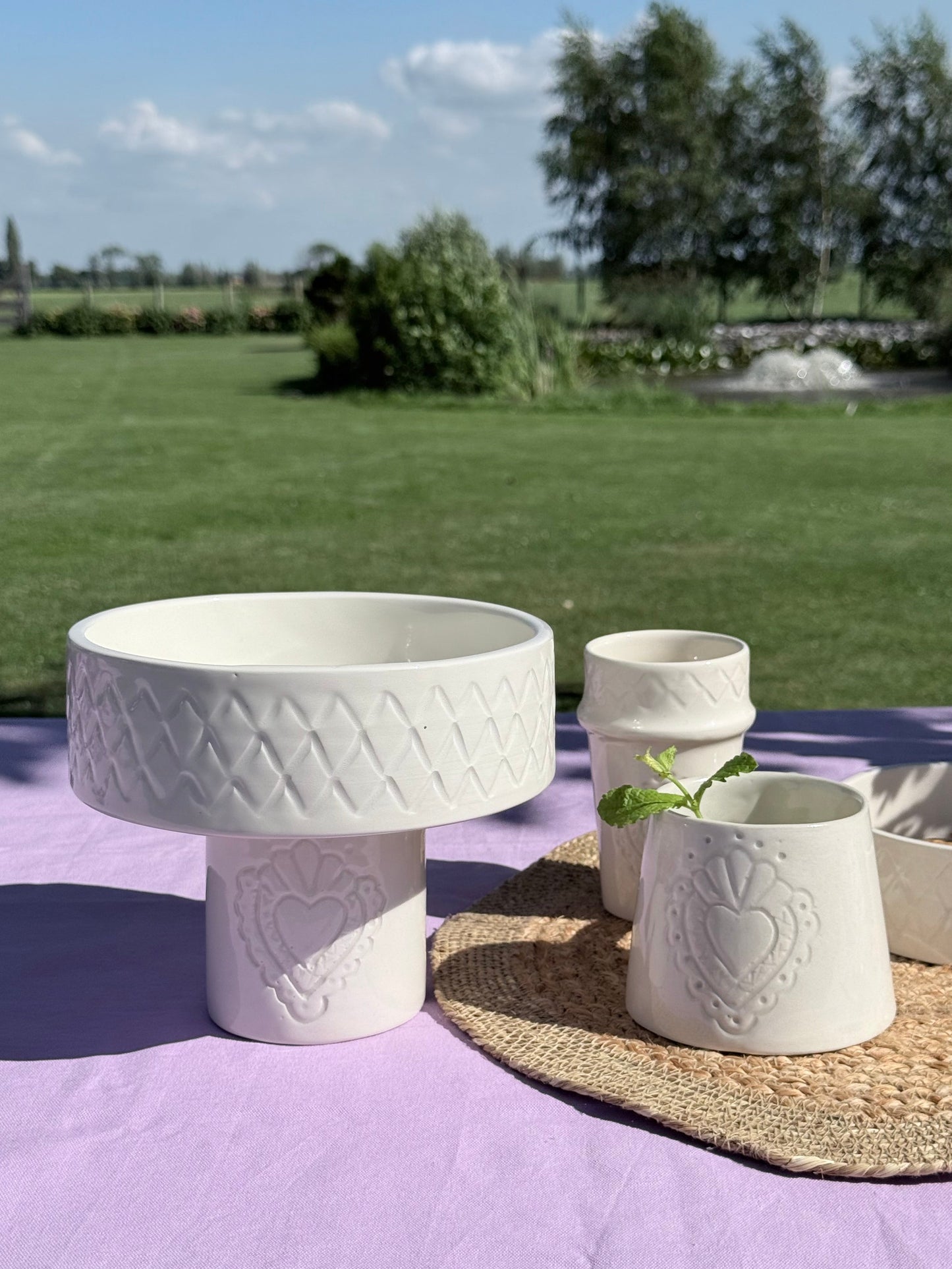Sus.Studio marokkaans keramiek roze wit terracotta paars lila106