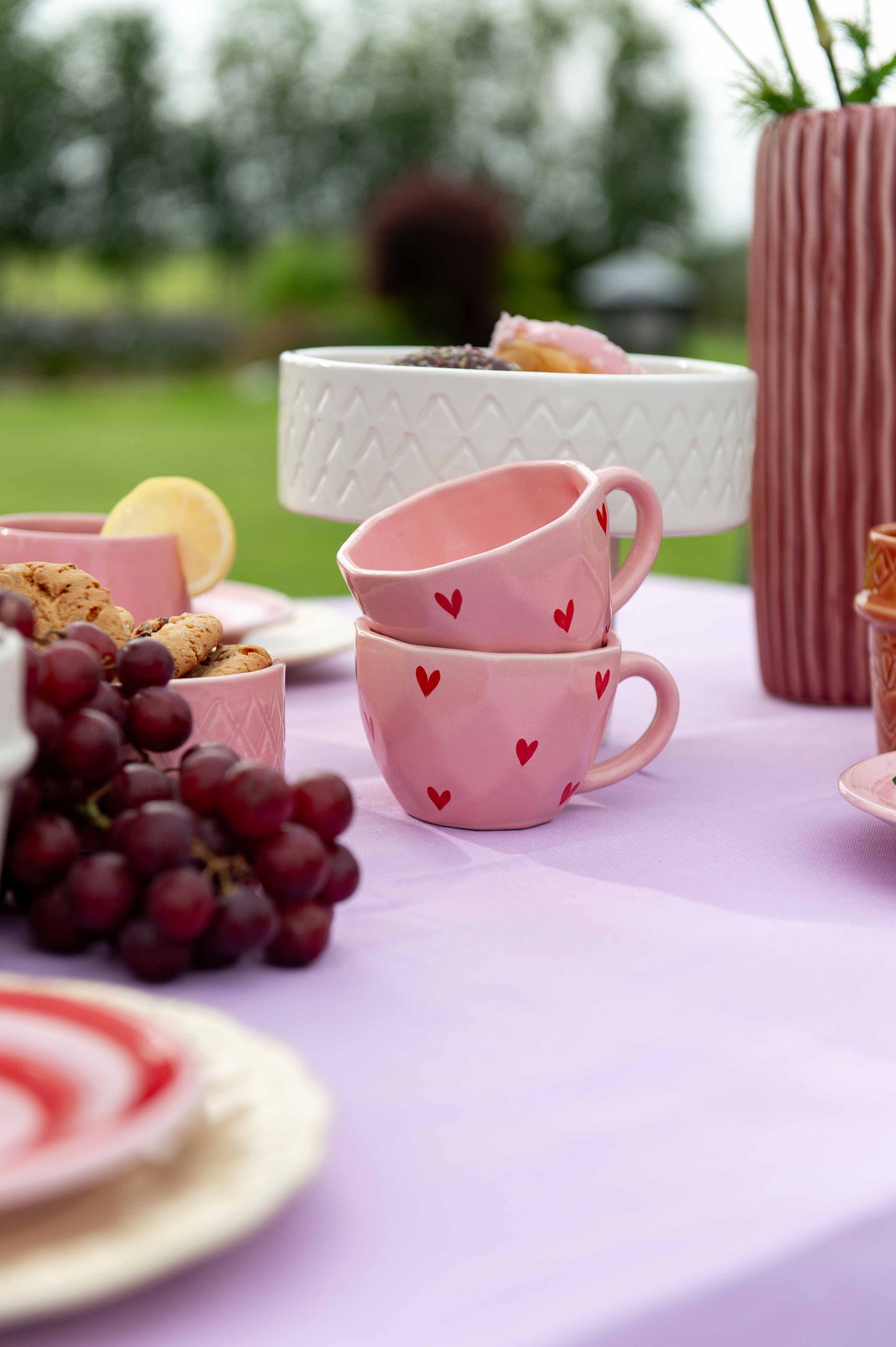 Sus.Studio roze keramieken mok met rood hart9