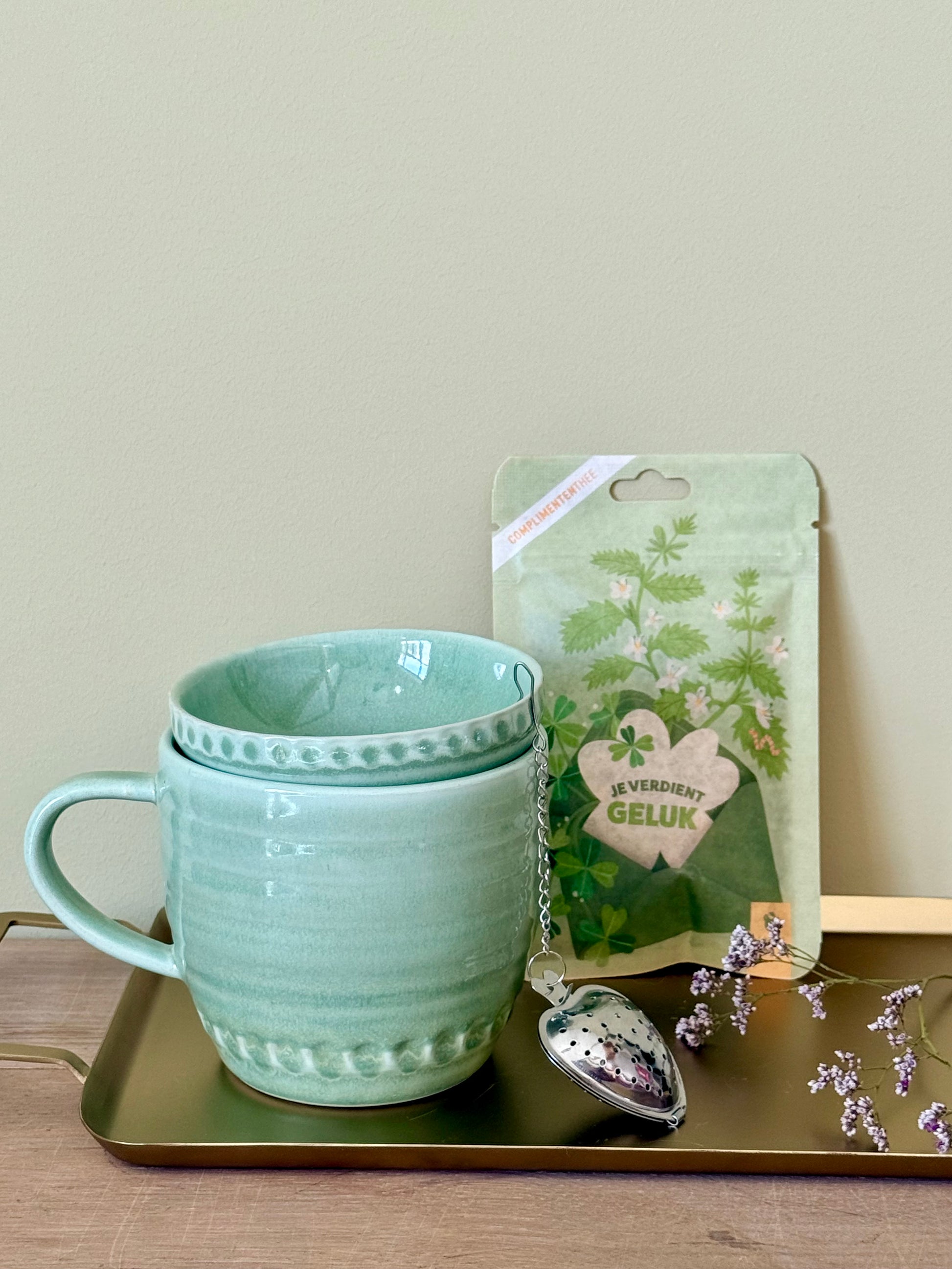 Sus.Studio schaaltje groen theezakje