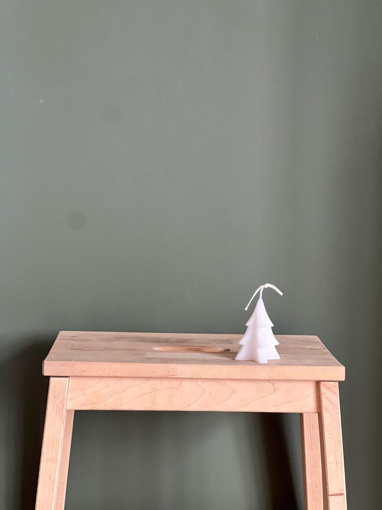 Kerstboom kaars wit - Maat S
