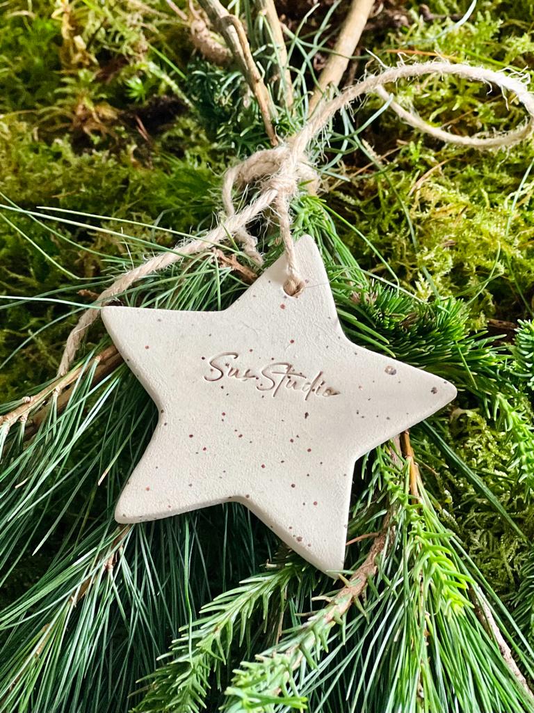 Set 4x Kerstboomhanger STER