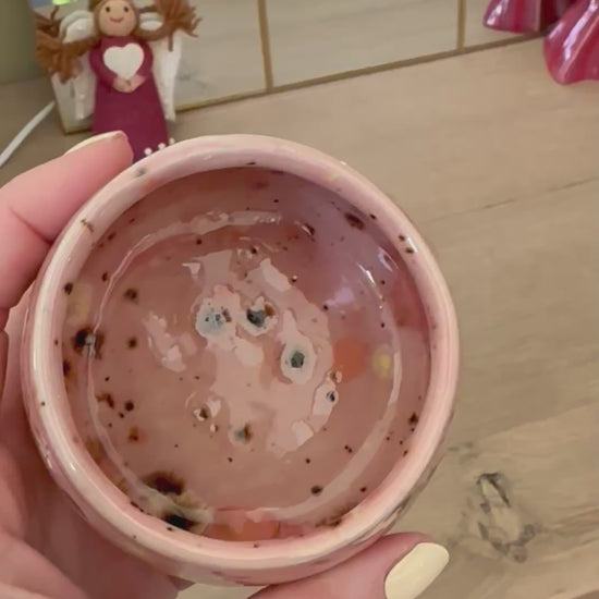 Sus.Studio koffiemokje zonder oor steengoed paars roze blauw27