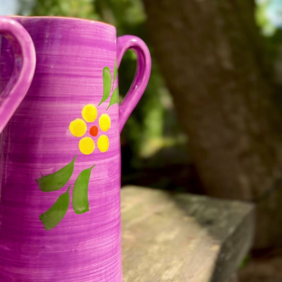 Sus.Studio handgemaakt servies uit Portugal paarse vaas