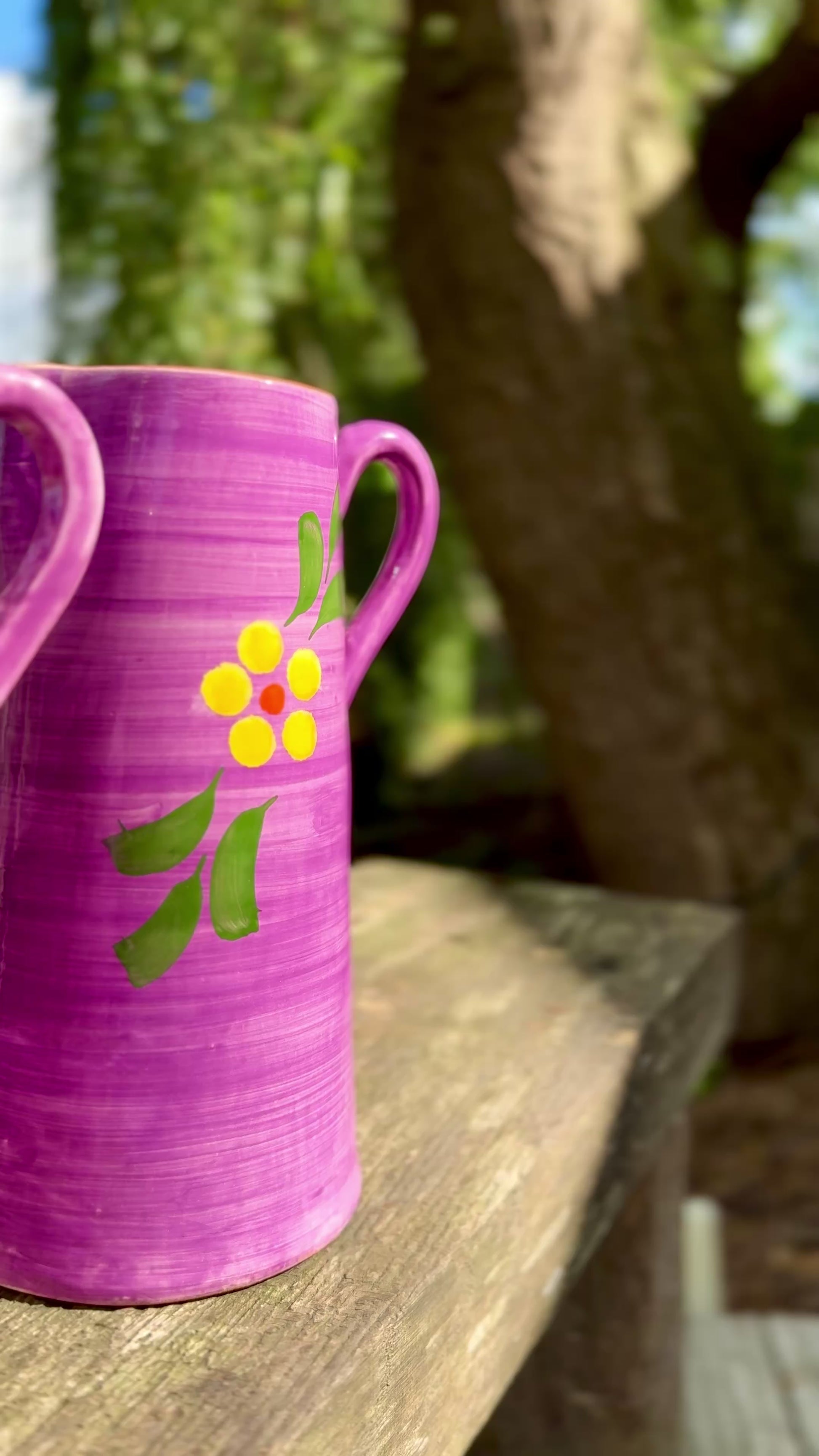 Sus.Studio handgemaakt servies uit Portugal paarse vaas